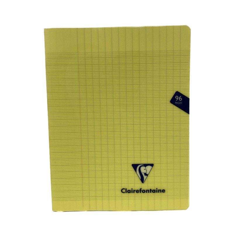 Cahier petit format 96 pages Grands carreaux coloris au choix Clairefontaine
