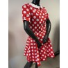 Robe vintage rouge pois blancs