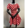 Robe vintage rouge pois blancs