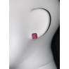 Boucles d'oreilles à strass carré